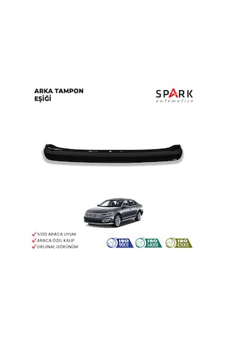 Volkswagen Passat 2015- Yılı Ve Sonrası Uyumlu Arka Tampon Eşiği Parlak Siyah
