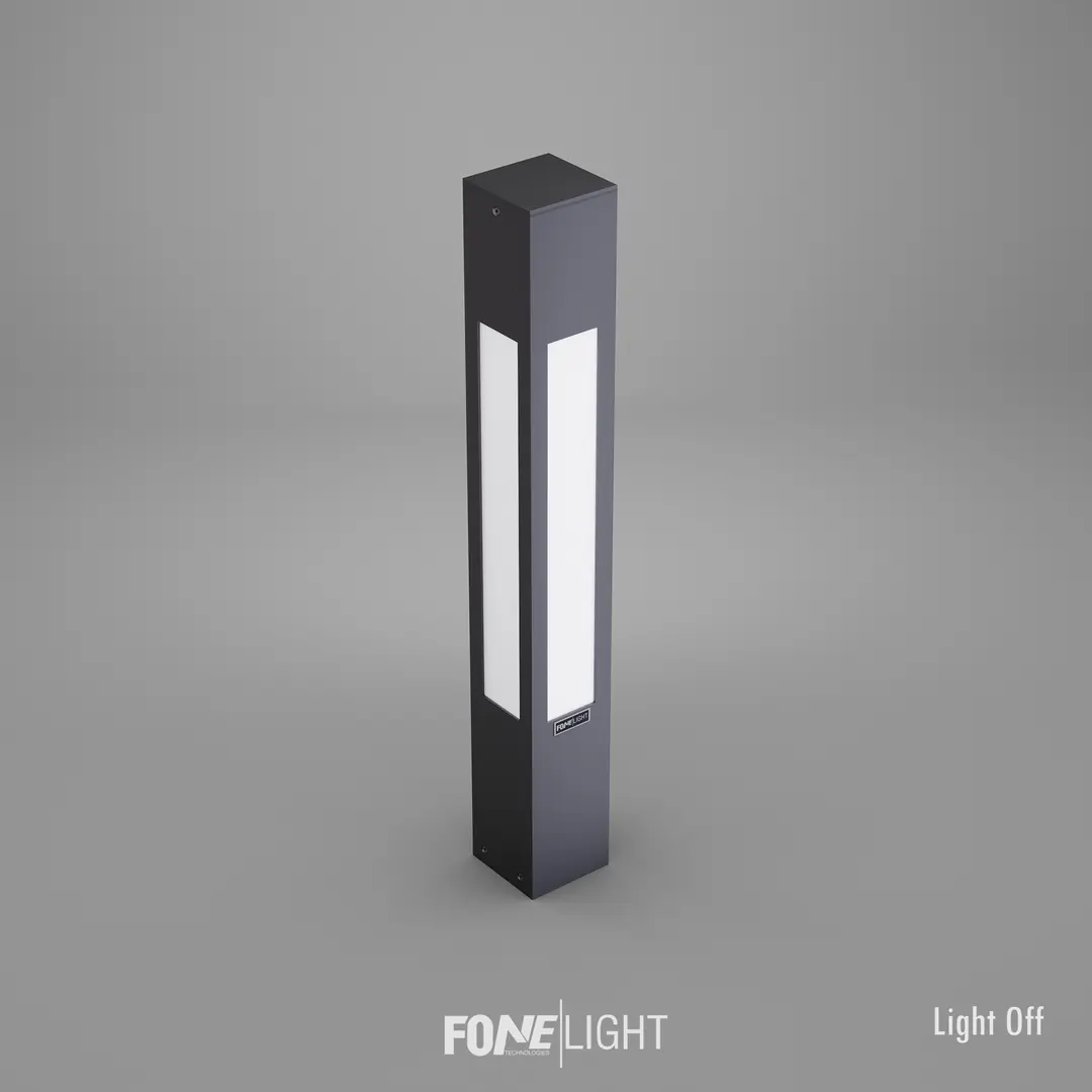 Fonelight Luxera Pleksili Modern Peyzaj Yürüyüş Yolu Bollard Aydınlatma Antrasit