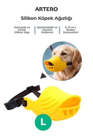 Artero Köpekler İçin Ördek Silikon Ağızlık Large