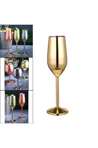 Suntek Şarap Kadehleri Şampanya Kokteyl Bardakları Parti 220ml-altın 220ml Altın