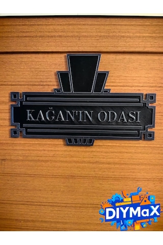 Kişiye Özel İsim Yazılı Dekoratif Kapı Tabelası Duvar Süsü Renk Seçimi Ve Metin Size Öze - Siyah