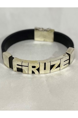 Kişiye Özel İsimli Gümüş Bileklik Beyaz