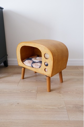 Huncar Kedi Evi Dekoratif Ahşap New Tv Kedi Evi