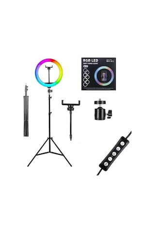 Soft Ring Light Mj33 13" 33cm Rgb Led Halka Işık Tripodlu Selfie Işığı Senalstore
