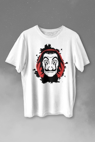 La Casa De Papel Dali Mask Maskesi Baskılı Tişört Unisex T-shirt 001