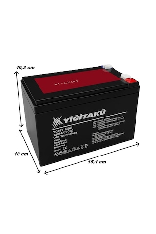 Yiğit Akü 12 V 14 Ah Jel Elektrikli Motosiklet Aküsü
