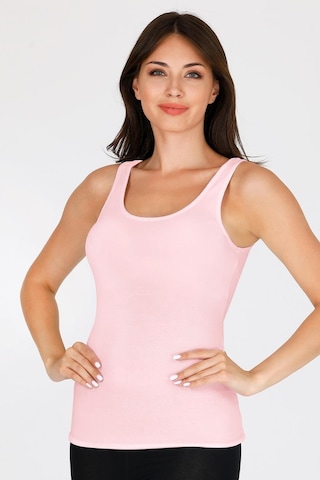 Sensu Kadın Pamuklu Likralı Kalın Askılı Atlet Toz Pembe Toz Pembe