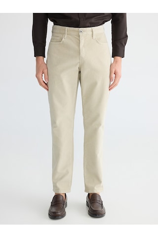 Lcwaıkıkı Classic Bej Standart Kalıp Kadife Erkek Chino Pantolon