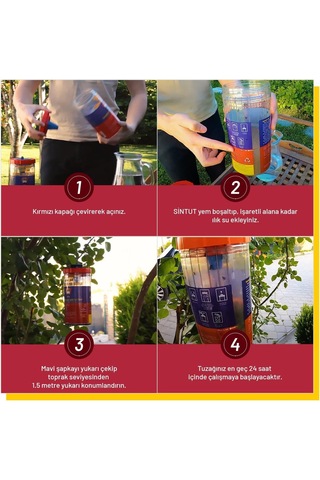 Ayrex 2 Adet Fly Jaıl / Long Jar, 1.5 Litre Kavanoz Tipi Karasinek Tuzağı