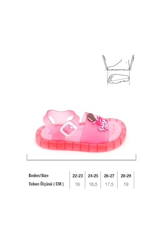 Gezer Prenses Kız Çocuk Yazlık Airblow Bilekten Tokalı Ayarlanabilir Rahat Işıklı Taban Günlük Sanda Pembe
