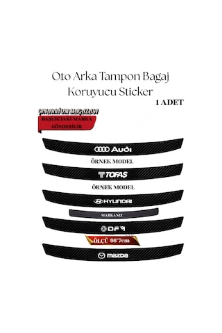 Fiat Brava İçin Yerli Üretim Aksesuar Oto Arka Tampon Bagaj Koruyucu Sticker 1 Adet