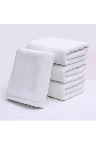 Beyaz Otel Havlusu 250 Gr 4'lü Set El El-yüz-baş Havlusu 50x90 Cm Beyaz