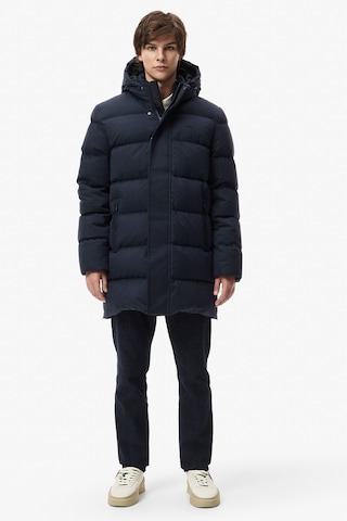 Lacoste Down Fill Mens Parka Sabit Kapüşonlu Kaz Tüyü Erkek Parka Lacivert Lacivert