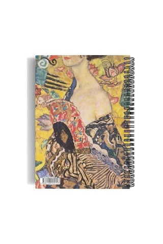 Gustav Klimt/lady With A Fan,1917-18 Spiralli Defter 15 A5 Çizgisiz 100 Sayfa Sanat
