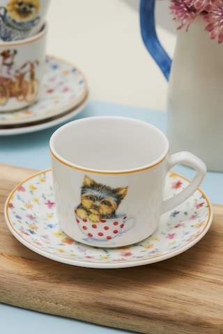 Karaca  Köpekli 6 Kişilik Kahve Fincan Takımı 80 ml