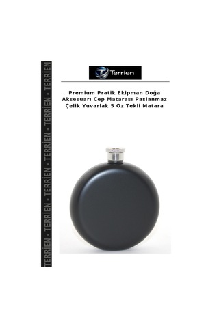 Premium Pratik Ekipman Doğa Aksesuarı Cep Matarası Paslanmaz Çelik Yuvarlak 5 Oz Tekli Matara Metal