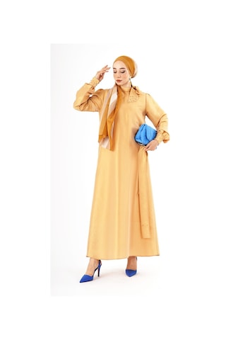 Özel Üretim Fatma Sezen Tafta Elbise Beyaz