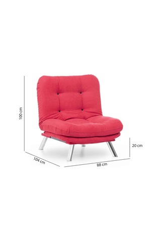 Pafu Misa Tekli Kanepe - Kırmızı Diğer