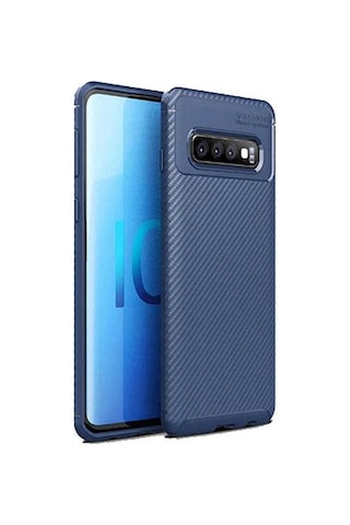 Zore Galaxy S10+ Plus İle Uyumlu Negro Silikon Kılıf Lacivert Lacivert
