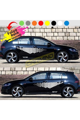 Vw Golf Tcr Petek Yan Kapı Sticker Set