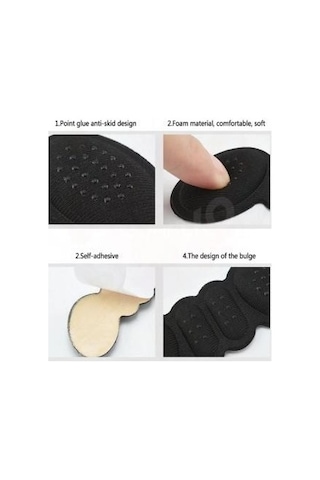 Bunyon Ayakkabı Daraltan Ped Ayak 3 Mm Topuk Vurma Önleyici Sünger Siyah