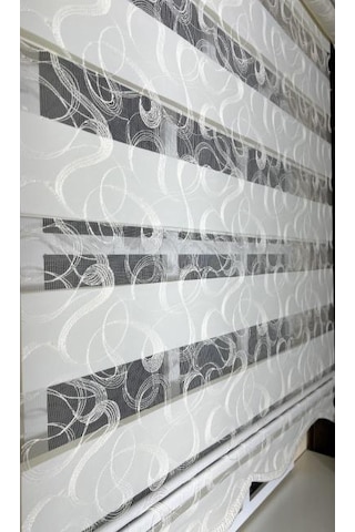 Storburada Zebra Stor Nakışlı Ekru Etek Dilimli St 125 Ekru