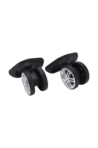 Geeroyoo Sessiz Çift Satırlı Tekerlekler, Valiz Tamiri Aksesuarı, Pp+pet Malzeme, Tekerlek Çapı 6cm, Kolay Kurulum, 2 Adet + 8 Vida