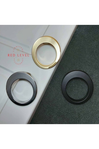 Siyah 32 Mm Yan Halka Kulp Modelleri Dolap Çekmece Mobilya Mutfak Kulbu Siyah