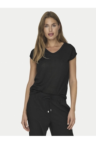 Only 15136069 V Yaka Kolsuz Kadin Body - Siyah Siyah
