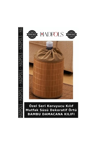 Özel Seri Koruyucu Kılıf Mutfak Süsü Dekoratif Örtü Bambu Damacana Kılıfı Diğer