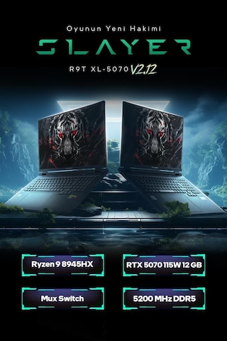 Game Garaj Slayer-R9T-Xl-5070-V2.12-C1 R9-8945HX 32 GB 1 TB SSD RTX5070 18" Free Dos Dizüstü Bilgisayar