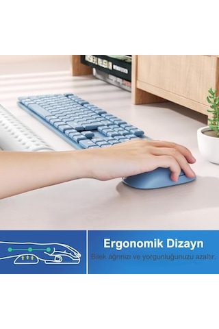 Ayrex Klasse Gaming Klavye Bilek Desteği, Ergopad, Kaymaz Tabanlı, Nefes Alan Kumaş, Hassasiyet Önleyici Beyaz Klav