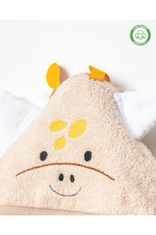 Zürafalı Bornoz Bej