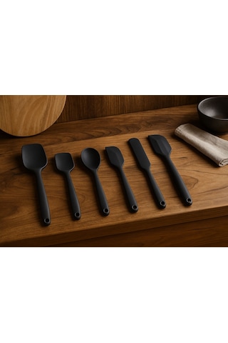 6'lı Isıya Dayanıklı Silikon Spatula Seti