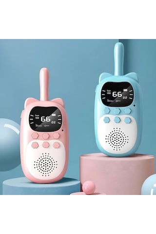 Yaozixa ç Ocuklar İç İn 3km Kablosuz Telsiz Seti - Usb Şarjlı, Oyun Ve Aile Etkileşimi İç İn Mavi-pembe, 2'li Paket