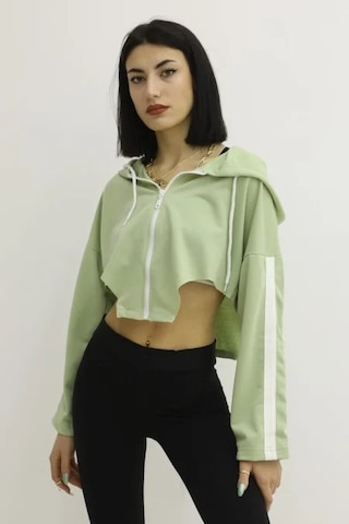Lukas Kapşonlu Yan Dekolteli Sweat Yeşil - P-019669