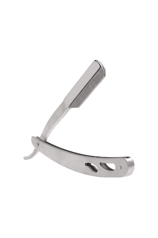 Mufunye Berberler Ve Kuaförler İçin Paslanmaz Çelik Katlanabilir Tıraş Bıçağı - 21,5 Cm