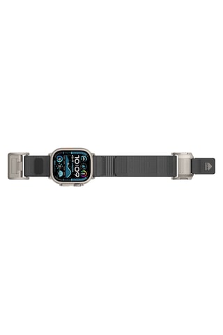 Watch 42mm Uyumlu Mohseven İwatch Mecha Sport Hasır Kordon Titanyum-gri