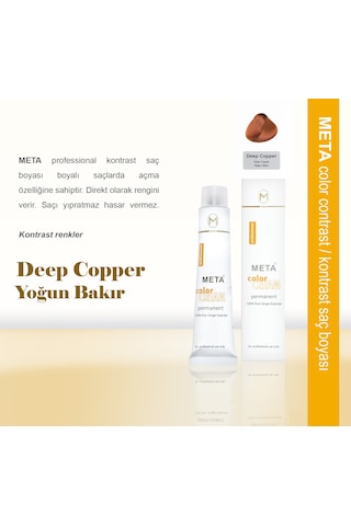 Meta Professional Kontrast Yoğun Bakır Balyaj Saç Boyası 60 Ml - Deep Copper