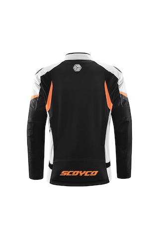 Scoyco JK176 - 4 Mevsim Mont Beyaz - Siyah - Turuncu