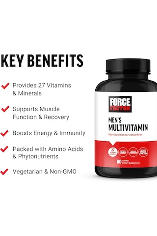 Force Factor Men S Multivitamin Minerals Immunity, 60 Tablet