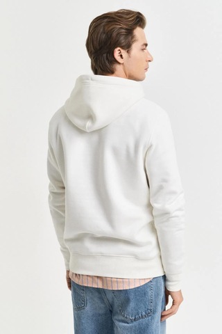Gant Erkek Krem Regular Fit Kapüşonlu Sweatshirt-11124 Krem