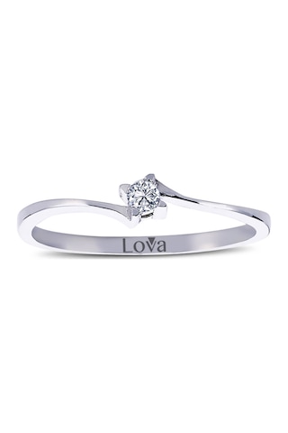 Lova F Renk 0,05 Karat Pırlanta Tektaş Yüzük - 1020121