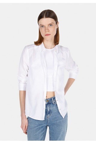 Colin's Colins Regular Fit Shirt Neck Düz Kadın Beyaz Uzun Kol Gömlek Cl1073407 Cl1073407 Q1.v1 Wht Beyaz