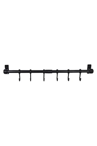Metal Ergonomik Siyah Mutfak Ve Banyo Askısı Siyah