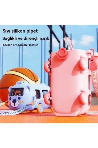 Jian Fan Boun-off Kapağısu Bardağıara Baba Hasır Bardağıocuk Plastik Bardak-mavi Mavi