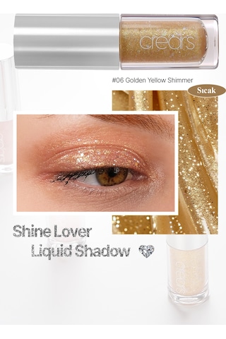 Cre'ars Yoğun Işıltılı Prizmatik Yapılı Likit Far Shine Lover Liquid Shadow 06 Golden Yellow Shimmer