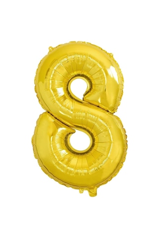 Brokoli Home 8 Numara Folyo Gold Balon, Folyo Altın Balon 100cm 4 Karışık Renkli