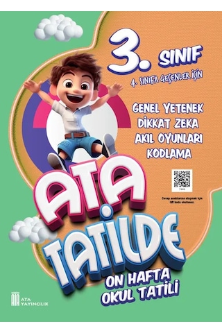 3.sınıf Ata Tatilde Yaz Testim + Okuduğunu Anlama+ Genel Yetenek Dikkat Zeka Akıl Oyunları Kodlama