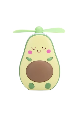 Fan Led Gece Lambası Makyaj Aynası Avakado Usb Fan El Tipi Masa Vantilatörü